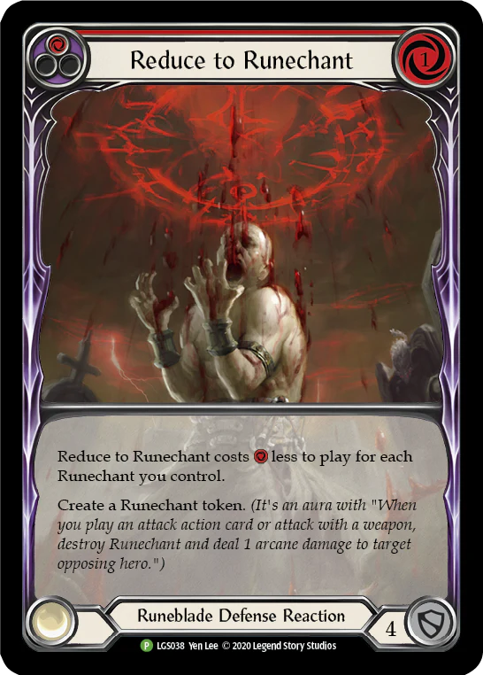 Reduce to Runechant (Red) [LGS038] (Promo)  Rainbow Foil