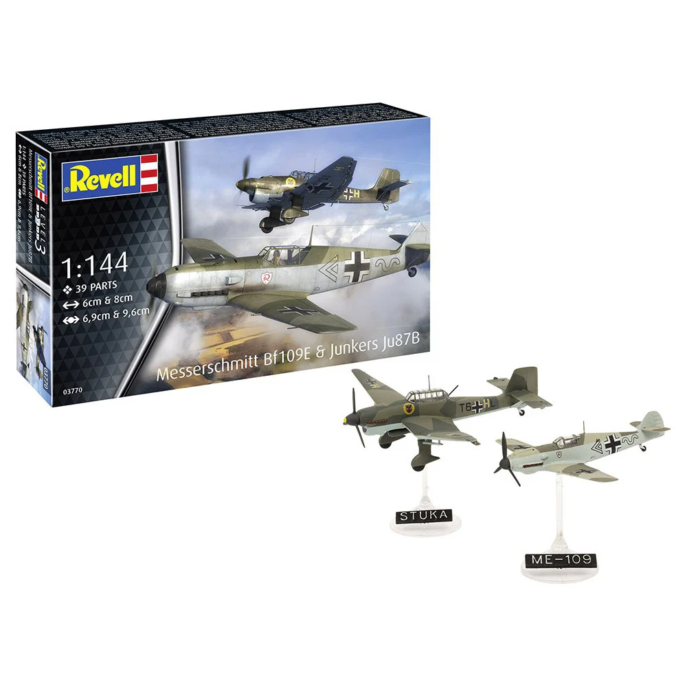 REVELL 1/144 MESSERSCHMITT BF109E AND JUNKERS JU87B STUKA