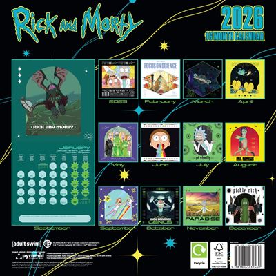 Rick and Morty - 2026 Square Wall Calendar - Image 2