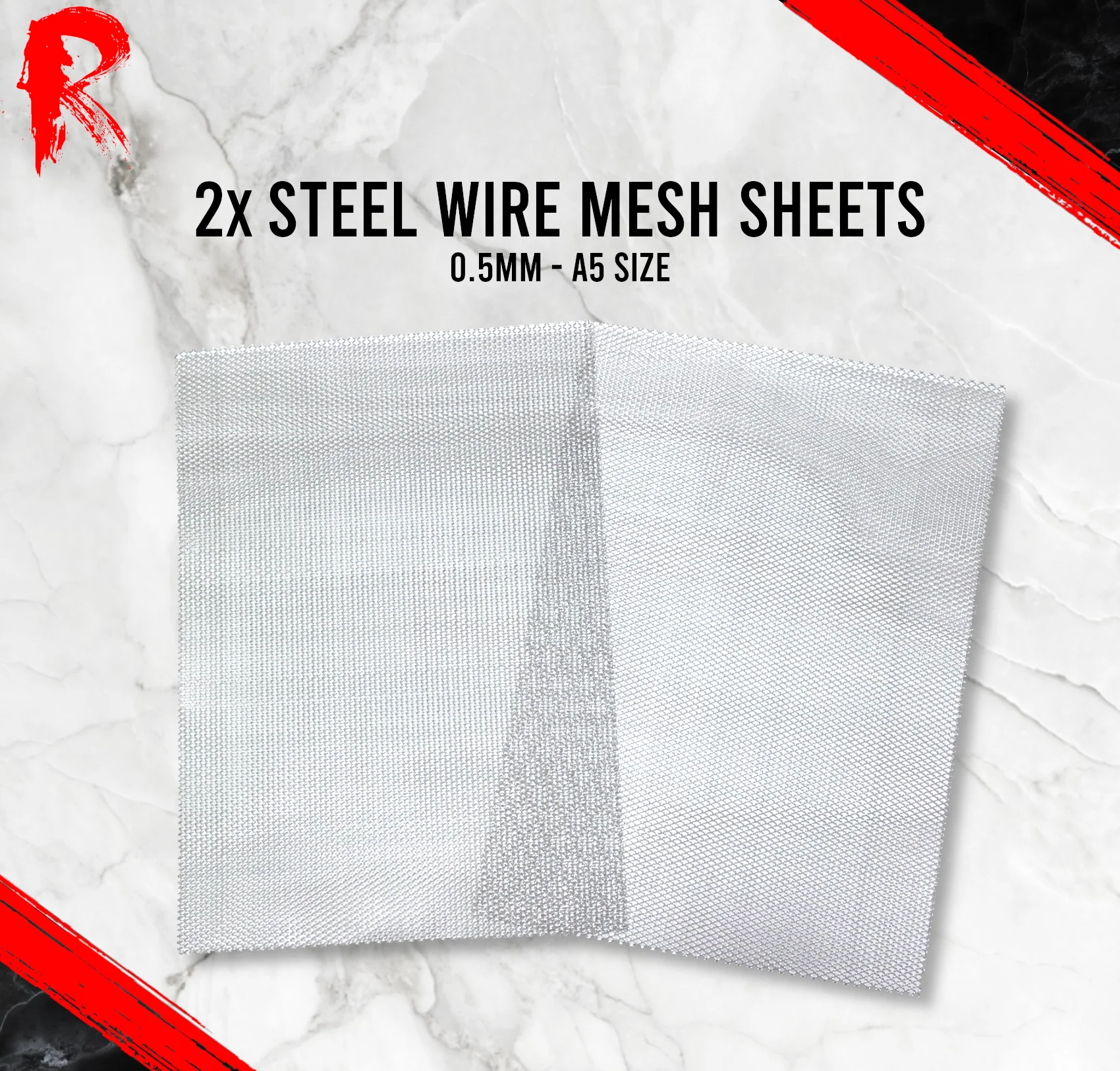 Ronin Games - 2x 0.5mm, A5 Steel Wire Mesh Sheets