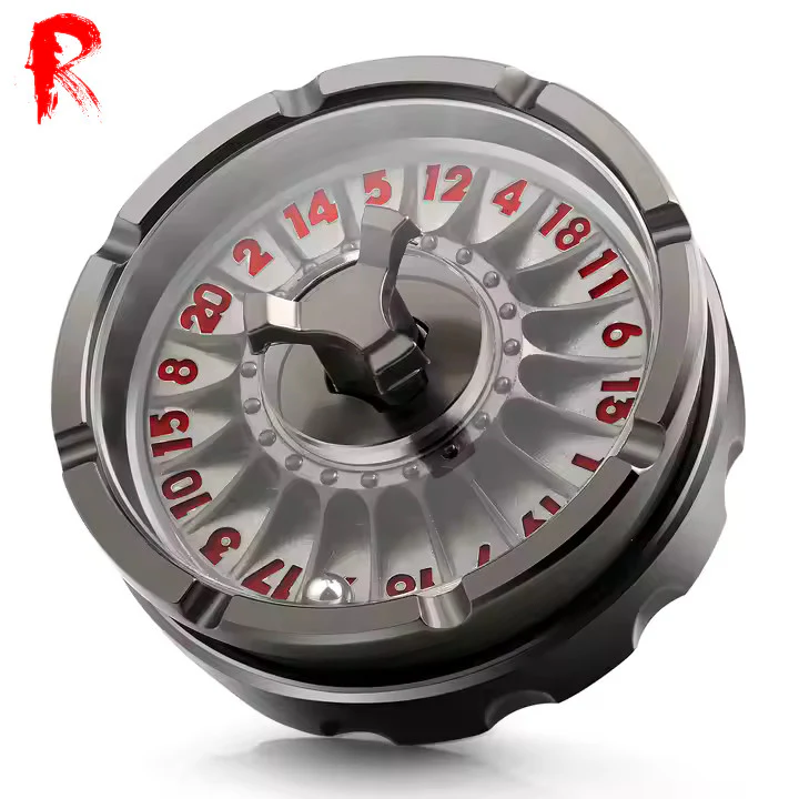 D20 Roulette Dice - Black with Red Writing - Ronin Games Dice - DT001 - Image 3