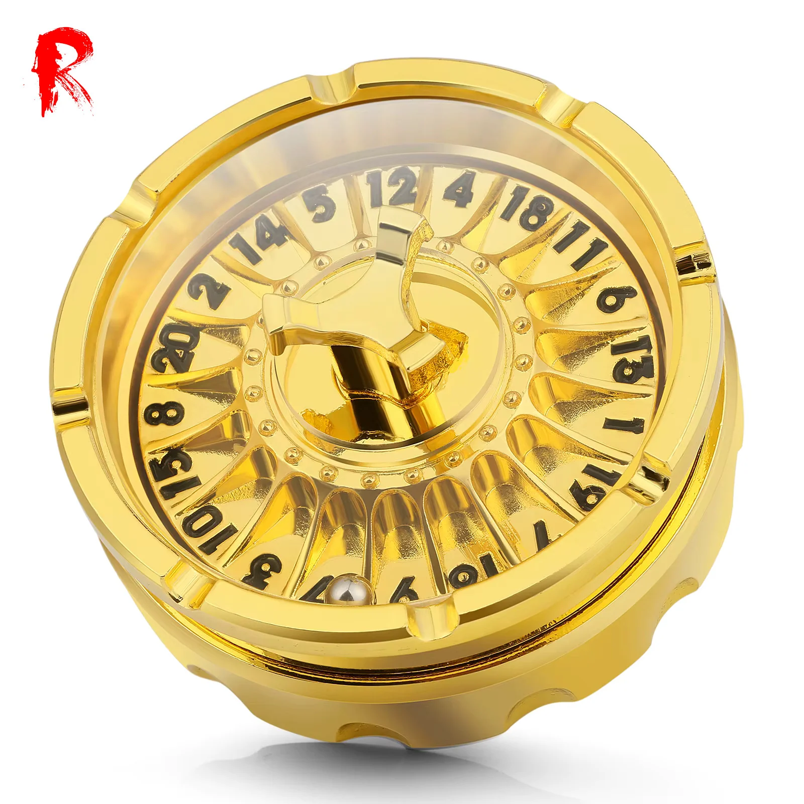 Roulette Dice - Gold with Black Writing - Ronin Games Dice - Image 3