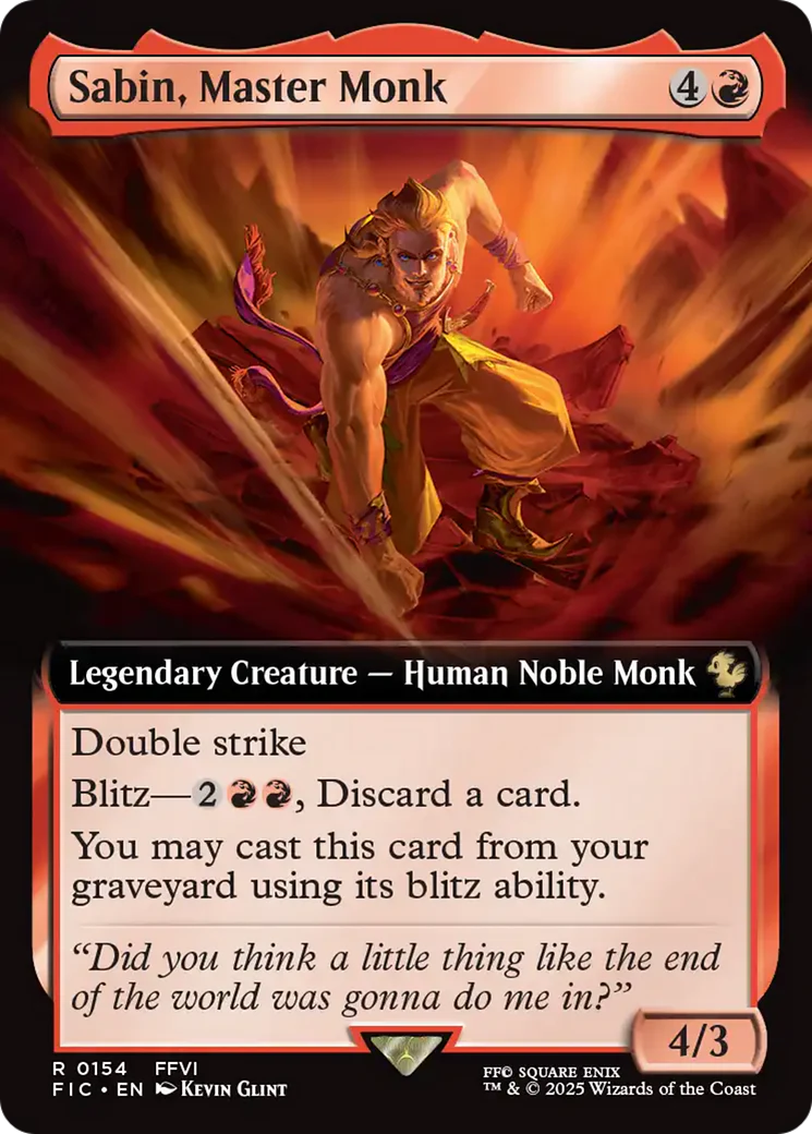 Sabin, Master Monk (Extended Art) [FINAL FANTASY Commander]