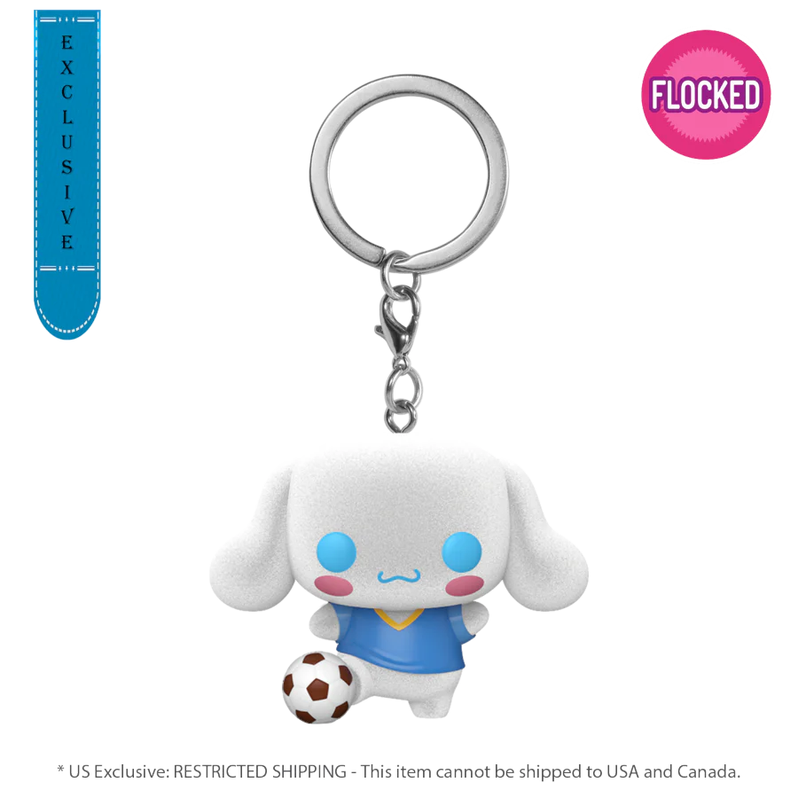 Sanrio - Cinnamoroll (with Soccer Ball) US Exclusive Flocked Pop! Keychain