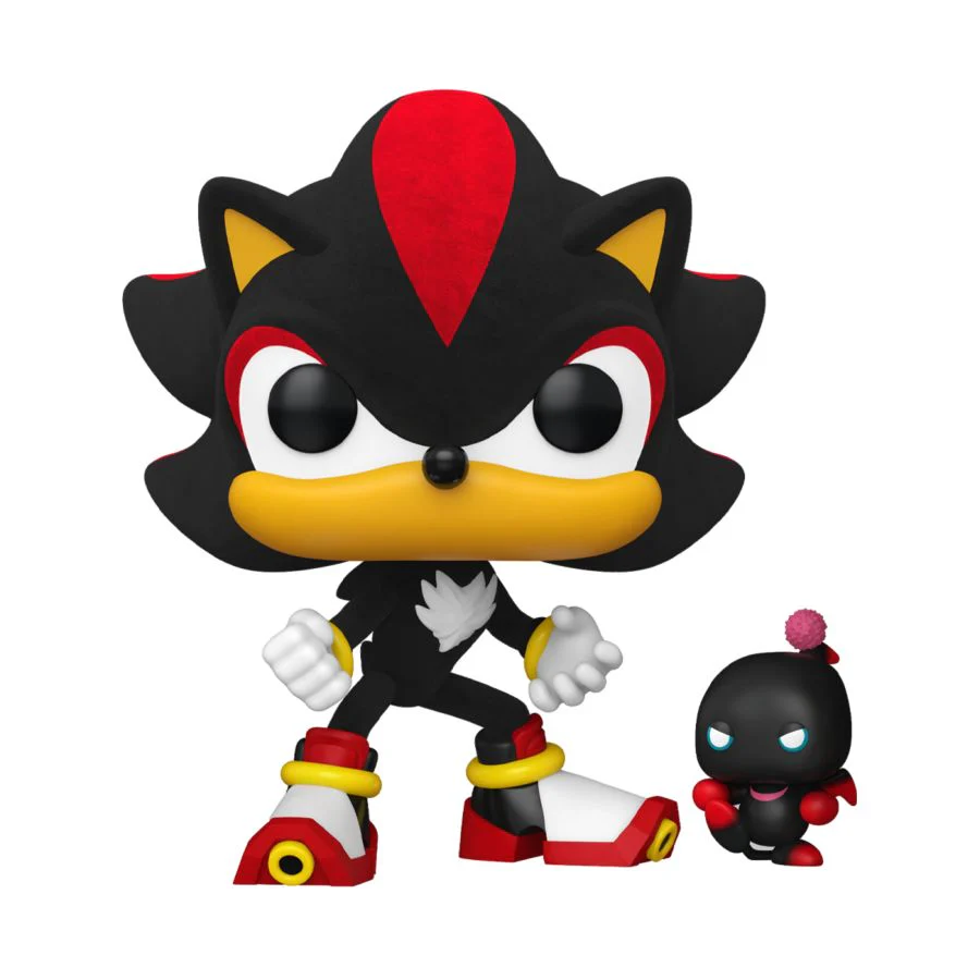 Shadow with Dark Chao, Flocked #1151 Sonic the Hedgehog Pop! Vinyl - Image 2