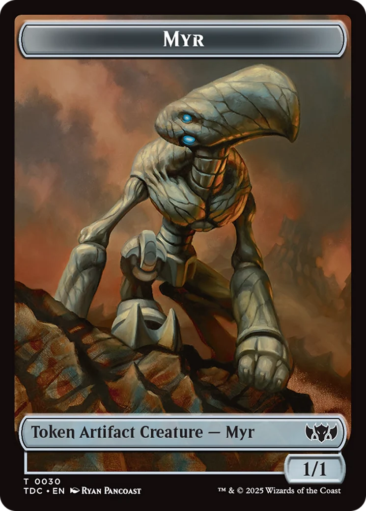 Snake // Myr Double-Sided Token [Tarkir: Dragonstorm Commander Tokens] - Image 2