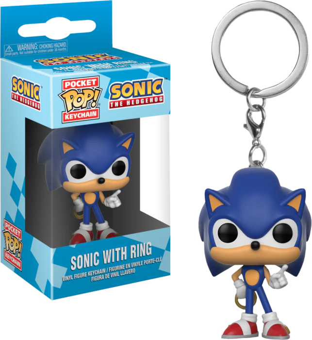 Sonic the Hedgehog - Sonic with Ring Pocket Pop! Vinyl Keychain