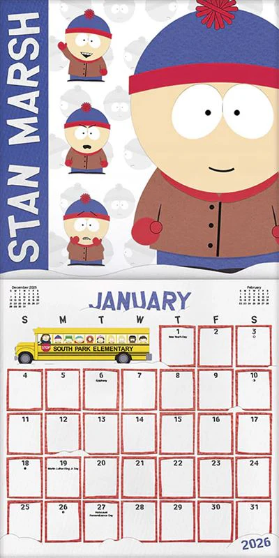 South Park - 2026 Square Wall Calendar - Image 2