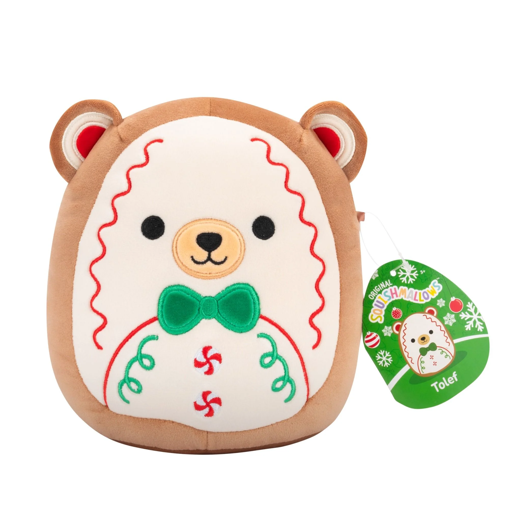 Squishmallows Christmas Tolef The Cookie Bear 7.5" Plush