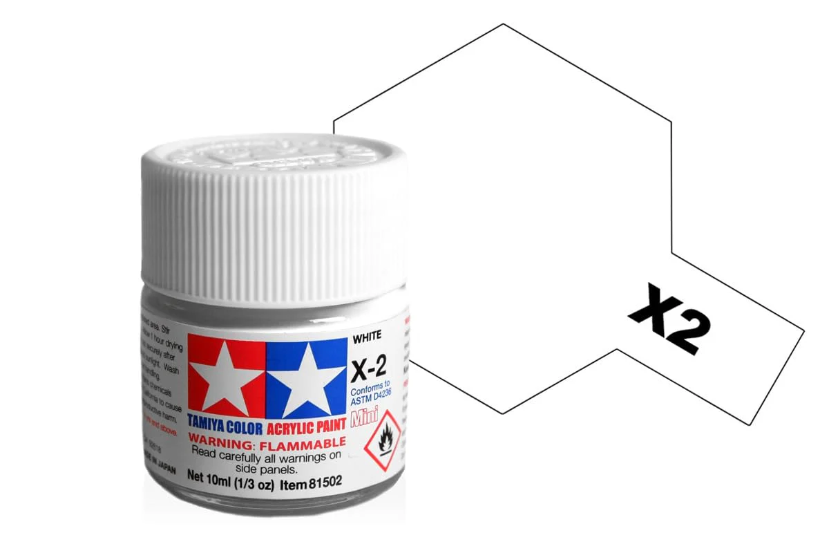 Tamiya X-2 Acrylic Mini White (Gloss)