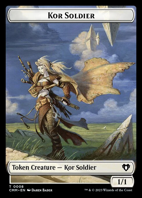 Treasure // Kor Soldier Double-Sided Token [Commander Masters Tokens] - Image 2