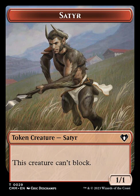 Treasure // Satyr Double-Sided Token [Commander Masters Tokens] - Image 2