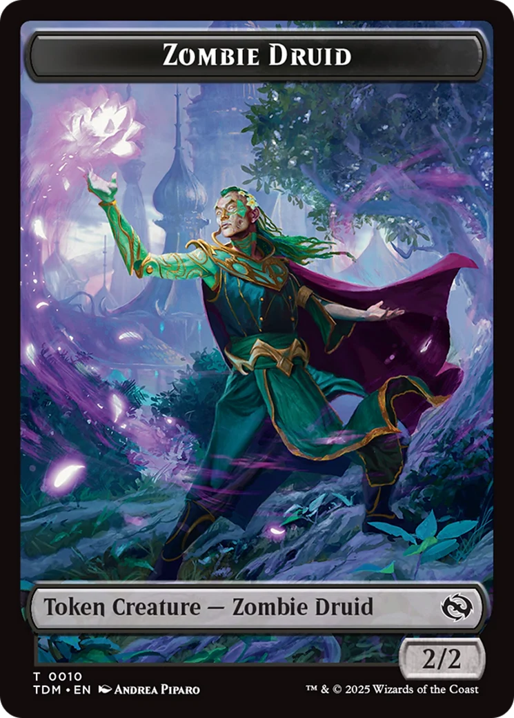 Treasure // Zombie Druid Double-Sided Token [Tarkir: Dragonstorm Tokens] - Image 2