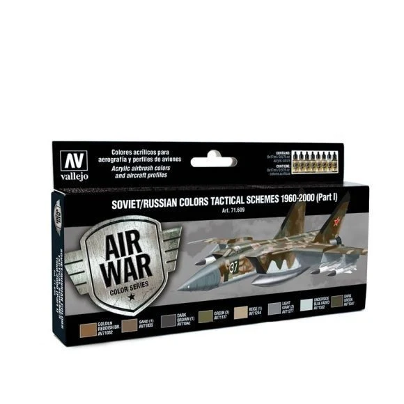 Vallejo Model Air Soviet / Russian Tactical Schemes 1960-2000 (Part I) (8) Acrylic Paint Set
