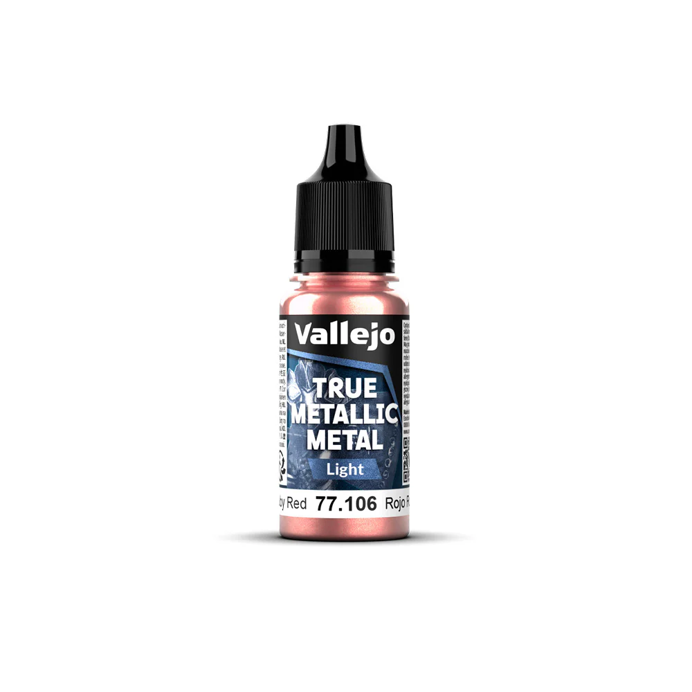 Vallejo - True Metallic Metal - Light - Ruby Red 18ml