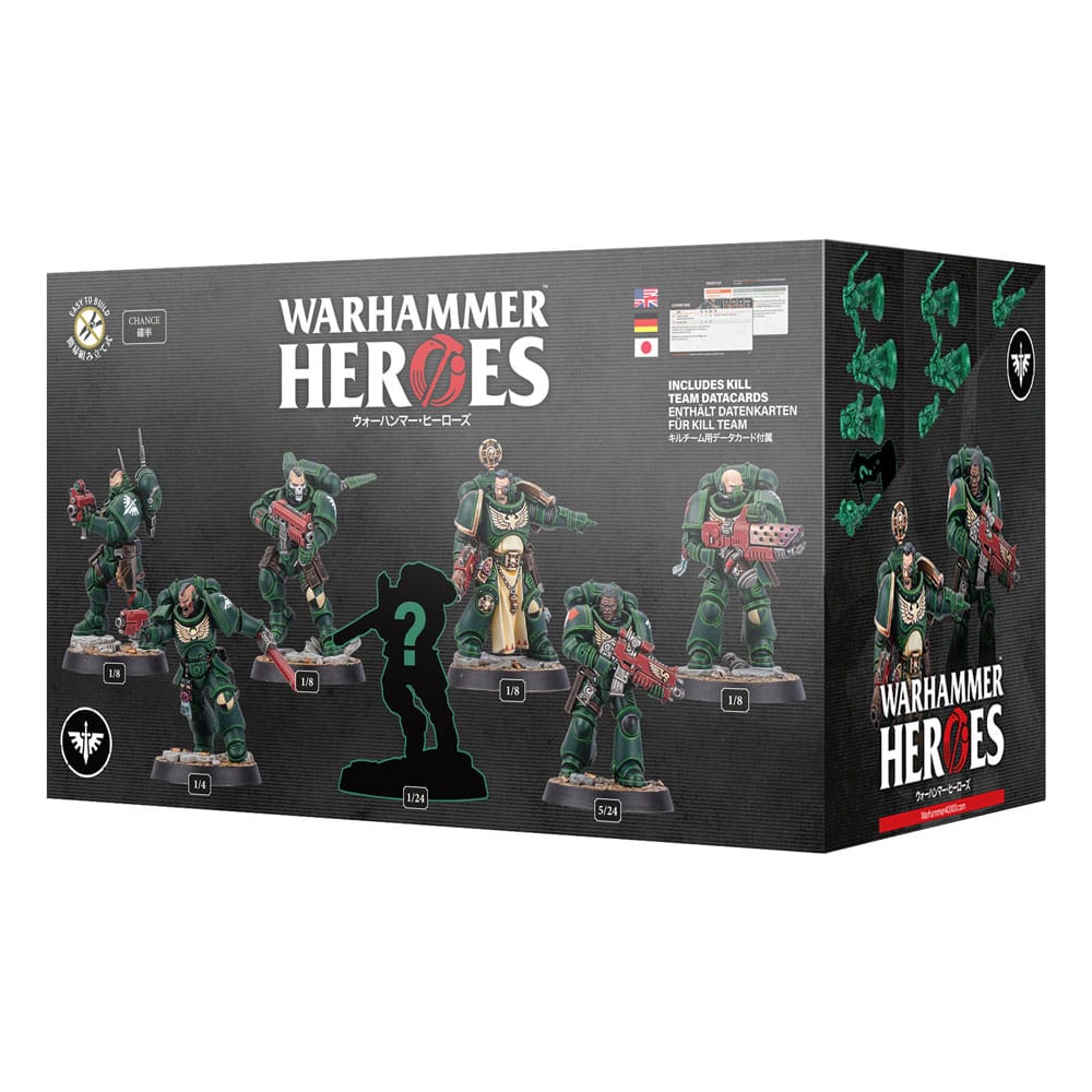 Warhammer 40,000: Space Marine Heroes: Dark Angels Box - 8 Miniatures