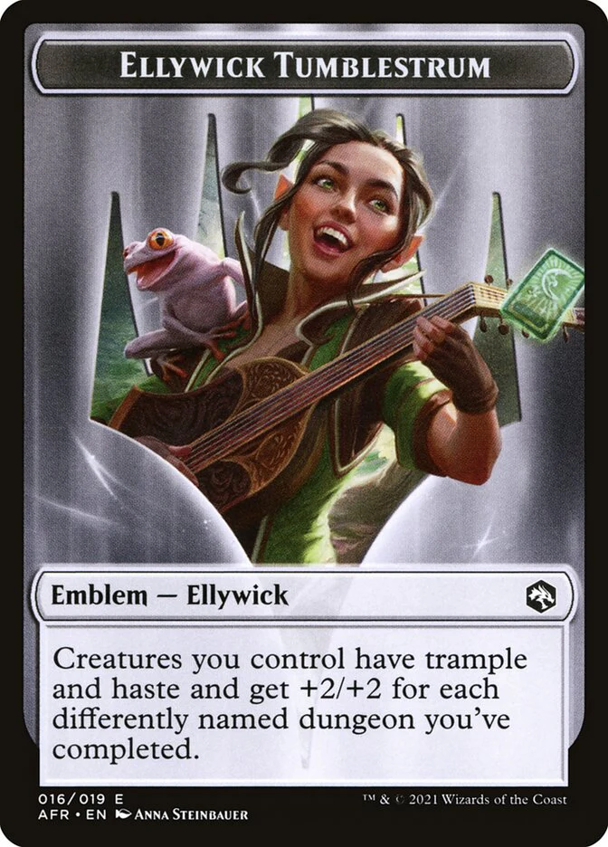 Wolf // Ellywick Tumblestrum Emblem Double-Sided Token [Dungeons & Dragons: Adventures in the Forgotten Realms Tokens] - Image 2