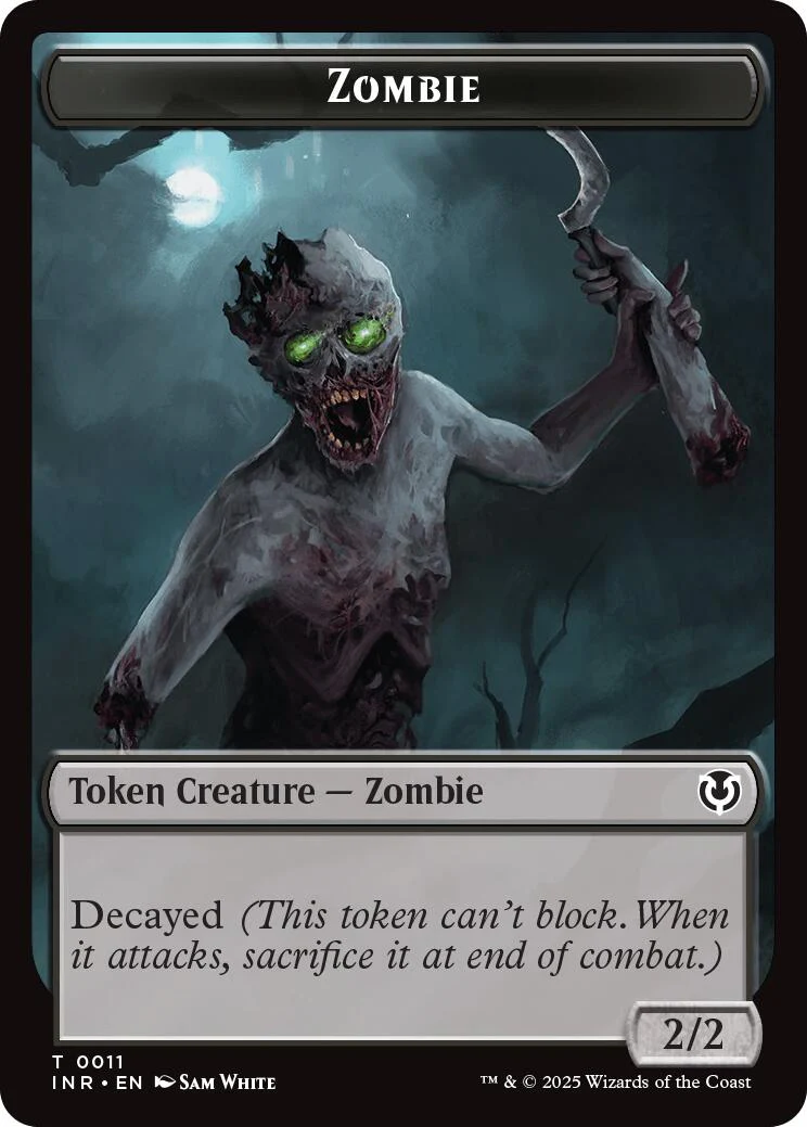 Zombie (0011) // Zombie (0012) Double-Sided Token [Innistrad Remastered Tokens] - Image 2