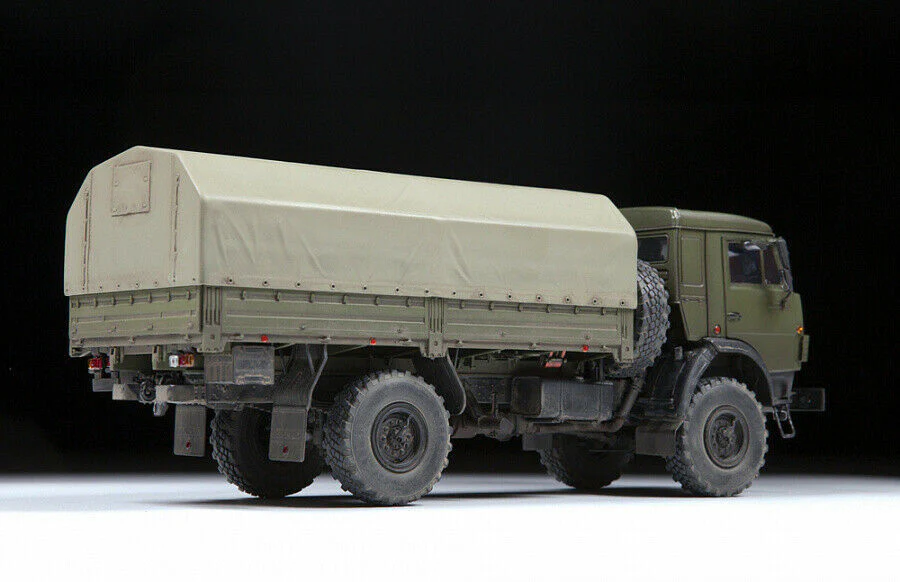 Zvezda 1/35 Russian military 2-axle truck K-4350 Plastic Model Kit - Image 5